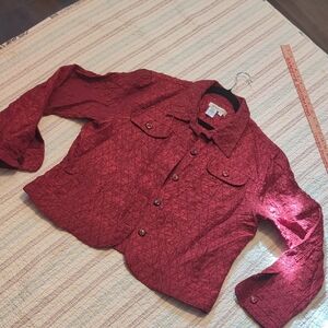Coldwater Creek Burgundy Quilted Jacket